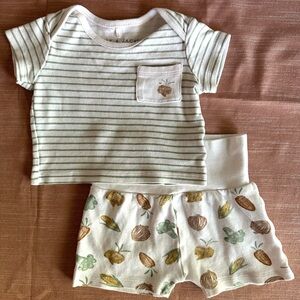 Lily & Jack Green Label Vegetable Print Outfit
